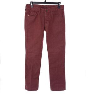 7 For All Mankind x Emilio Pucci Carol Jeans Rust Sz 27 Straight Leg Womens